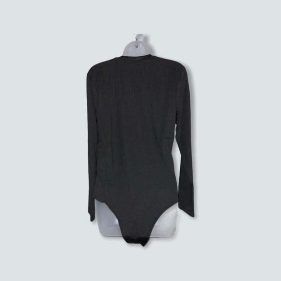 Sport Stripe Bodysuit Ladies Plus Retro 90's BABY Knit Exposed Seam Top NWOT 2X - Picture 4 of 6